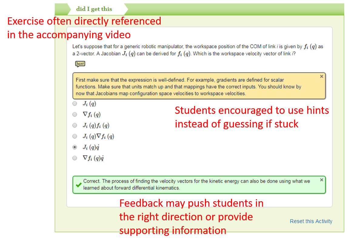 Screenshot of OLI Platform